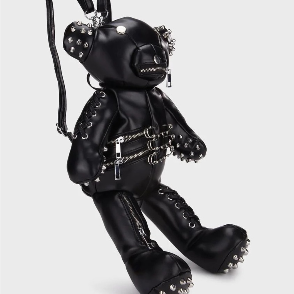 LEATHER TEDDY BACKPACK STUDDED